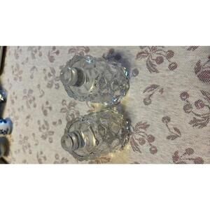 Pair of Partylite Diamond Quilted Crystal Votive Holders